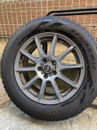 スタッドレスタイヤ　ピエリ　ICE ASIMMETRICO 225/65R17 4本　ホイール付き