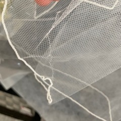 ウェディングベール　アイボリー　ロングベール　※ほつれ縫いありの画像