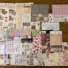 シール、デザインペーパー　まとめて