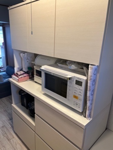 食器棚 キッチンボード キッチンカウンター レンジボード ホワイト