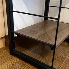 ※決定しました【美品】ニトリ　ワイヤーシェルフNポルダ(幅40cm ミドルブラウン)の画像