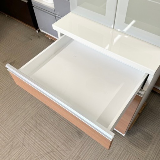 【超美品‼️】高級♪ 高橋木工所 60cm幅カップボード 食器棚 収納家具 木目調ライトブラウン♪