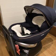 【取引中】combi チャイルドシート 360度回転 ネイビー ...