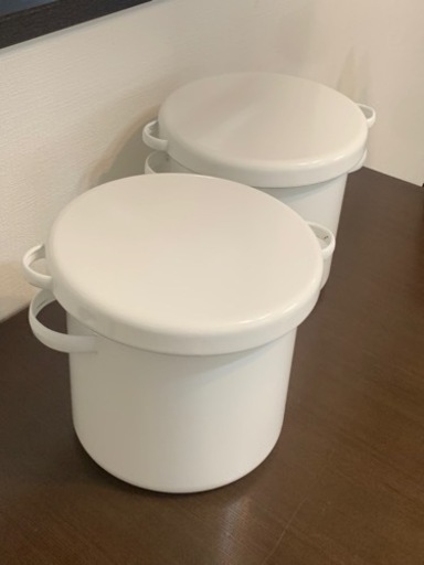 野田琺瑯　ラウンドストッカー　18cm  重石付き
