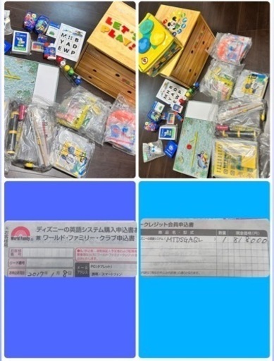 少しの値下げ受け付けます。『未使用品も多数あり、カード、本、DVD等新品交換してます】フルセット　ディズニーワールドファミリー　2017年購入