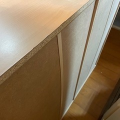 収納 下駄箱 ナチュラル 木目調 劣化ありの画像