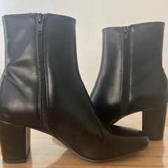 黒　ショートブーツ　Lサイズ　24cm-24.5cmの画像