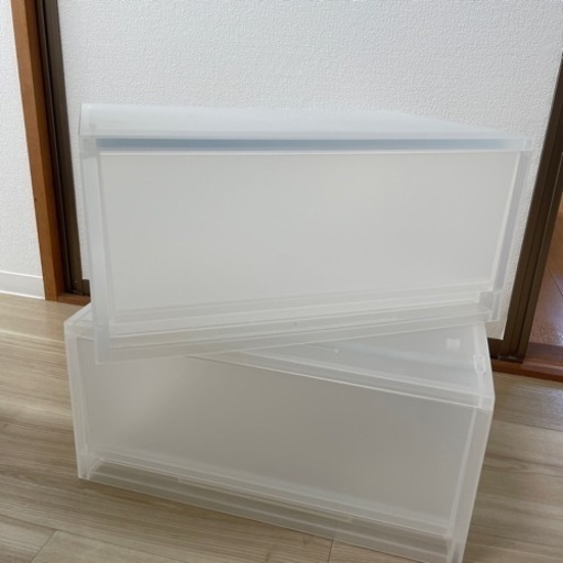無印良品　ポリプロピレンケース引出式　横ワイド　深型