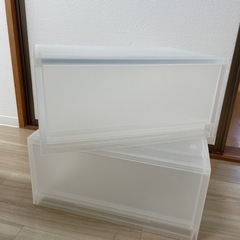無印良品　ポリプロピレンケース引出式　横ワイド　深型