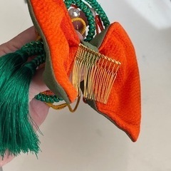 髪飾り　緑　七五三 卒業式の画像