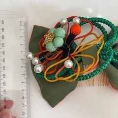 髪飾り　緑　七五三 卒業式の画像
