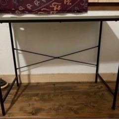 木製天板テーブル 脚ステール 中古品の画像