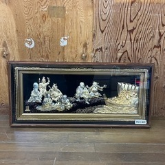 d1022503 黄金七福神 松庵 純金純銀鍍金 メッキ 飾額 ...