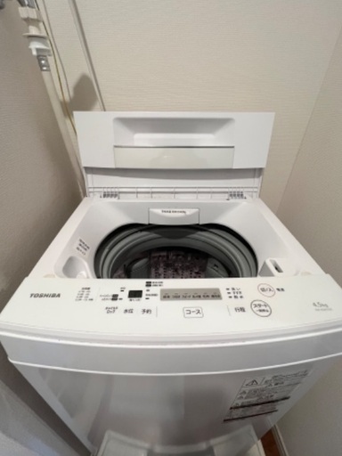 【蓋接続部分に破損あり】TOSHIBA全自動洗濯機 4.5kg ※11月3日まで引取希望
