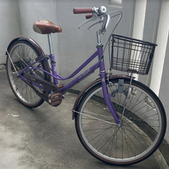 22インチ　子供用自転車（パープル、AVIGO）