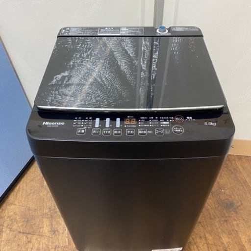 I752 ? ジモティー限定価格！ 2022年製♪ Hisense 洗濯機 （5.5㎏）スタイリッシュなマットブラック ⭐