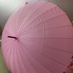 【新品未使用】桜柄が浮き出る傘　骨24本の画像