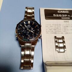 格安　美品　CASIO　EDIFICE　電波ソーラー　EQW-T...