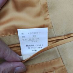 ハイブランド　コーデユロイ冬物ジャケット　メンズＭサイズの画像