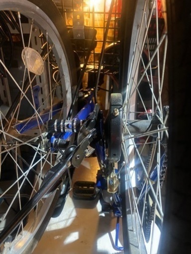 （お話し中）折りたたみ自転車　（ステップ付）2ケツ