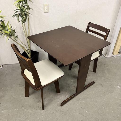 14369 ダイニングテーブルセット 回転椅子2脚 ◇大阪市内・東大阪市他