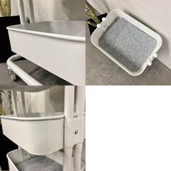  14368  IKEA キャスター付キッチンワゴン　スチールワゴン RASKOG   ◆大阪市内・東大阪市他 5,000円以上ご購入で無料配達いたします！◆ ※京都・高槻・枚方方面◆神戸・西宮・尼崎方面◆奈良方面、大阪南部方面　それぞれ条件付き無料配送あり！            の画像