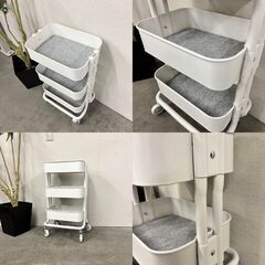  14368  IKEA キャスター付キッチンワゴン　スチールワゴン RASKOG   ◆大阪市内・東大阪市他 5,000円以上ご購入で無料配達いたします！◆ ※京都・高槻・枚方方面◆神戸・西宮・尼崎方面◆奈良方面、大阪南部方面　それぞれ条件付き無料配送あり！            の画像