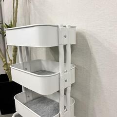  14368  IKEA キャスター付キッチンワゴン　スチールワゴン RASKOG   ◆大阪市内・東大阪市他 5,000円以上ご購入で無料配達いたします！◆ ※京都・高槻・枚方方面◆神戸・西宮・尼崎方面◆奈良方面、大阪南部方面　それぞれ条件付き無料配送あり！            の画像