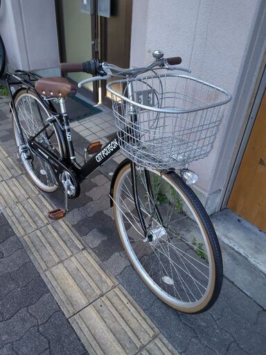 SOUTHERNPORT]27吋 シティーサイクル 外装6段/LEDオート/グレー