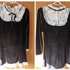 【お値下げしました♪】ワンピース 黒 量産型 韓国 　　　地雷系 ロリータ ミニワンピの画像