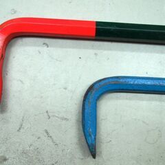  バール   釘抜き  75cm  63cm  2点  大工道具の画像