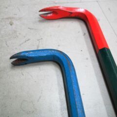  バール   釘抜き  75cm  63cm  2点  大工道具の画像