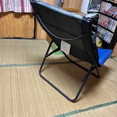 折り畳み　椅子　アウトドア　チェア　ナイロン　ポリエステル　ブルーの画像
