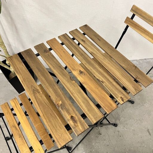  14284  IKEA ガーデニングテーブルセット　椅子2脚　TARNO   ◆大阪市内・東大阪市他 5,000円以上ご購入で無料配