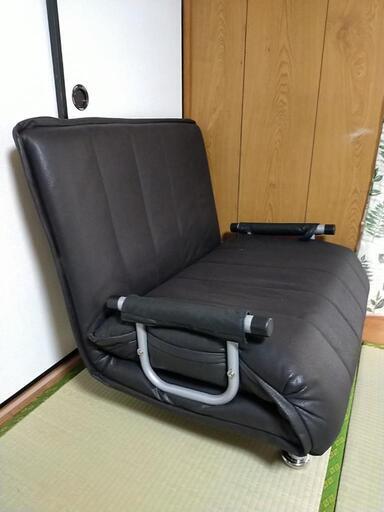 折りたたみベッド　シングル　ソファーベット　黒モダンシンプル