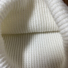 ニットキャップ白の画像