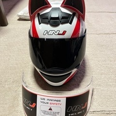 バイク　フルフェイスヘルメット　取り外し可能猫耳