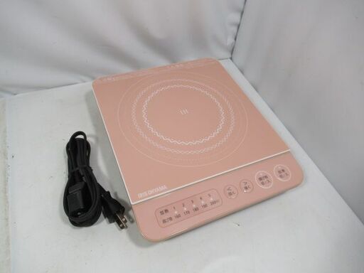 1ヶ月保証/IHクッキングヒーター/IHコンロ/卓上/一口タイプ/ピンク/アイリスオーヤマ/IHK-T38-P/美品/良品/中古品/JKN6226/