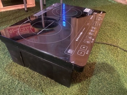 （お話し中）激安！アイリスオーヤマ IHC-W2S-B 2口IHクッキングヒーター ブラック