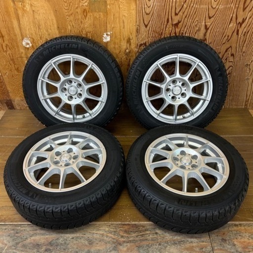 k1022517 タイヤホイールセット ESPORT スタッドレス タイヤ スポーク ホイール タイヤ 4本セット 185/65R15 ユーロデザイン 15x6J 中古