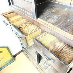 【家具・家電複数購入で割引可】昭和レトロ 水屋箪笥 セパレート 木製 家具 民芸品の画像