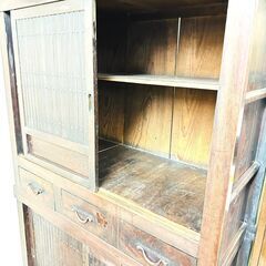 【家具・家電複数購入で割引可】昭和レトロ 水屋箪笥 セパレート 木製 家具 民芸品の画像