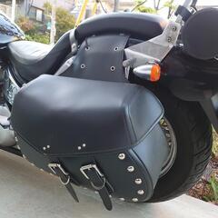 アメリカンバイク向けサイドバック（破損ありですがまだまだ使えます）の画像