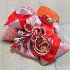 七五三 女の子 7歳 着物 足袋 作り帯 帯締め レトロ アンティーク セットの画像