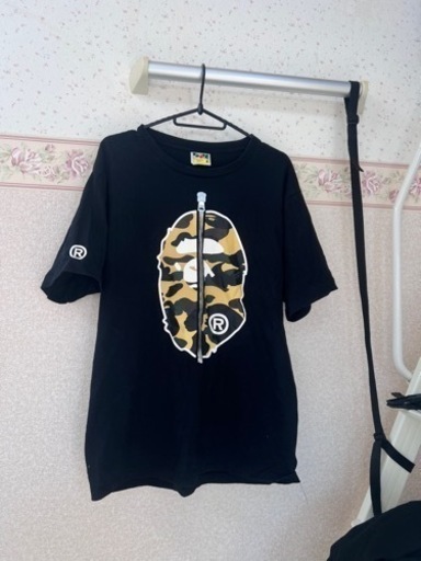 アベイジングエイプ BAPE カモ ファスナー　エイプビッグ ヘッドTシャツ