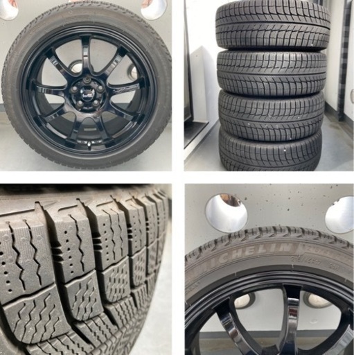 【取引終了しました】ミシュラン スタッドレスタイヤ 4本セット 215/45/R17 (LEHRMEISTERホイール付) 86/BRZ等