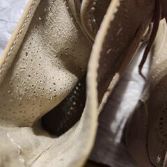 【美品】Graceland本革編み上げブーツベージュ24cmの画像