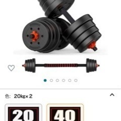 ダンベル　20kg バーベル　筋トレの画像