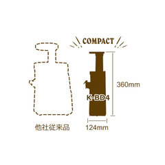 コンパクトで人気のラドンナ Toffy　ミニスロー ジューサー　★未開封の新品です　★人気のペールアクアの画像