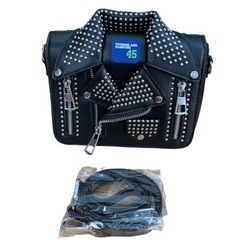 ライダースジャケット ★ ショルダーバッグ ★ 新品未使用 ブラック ロックの画像